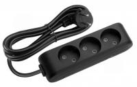 ТРОЙНИК ЧЕРНЫЙ ДЛЯ УДЛИНИТЕЛЯ 3 ГНЕЗДА NOK KON 250V-10H6A